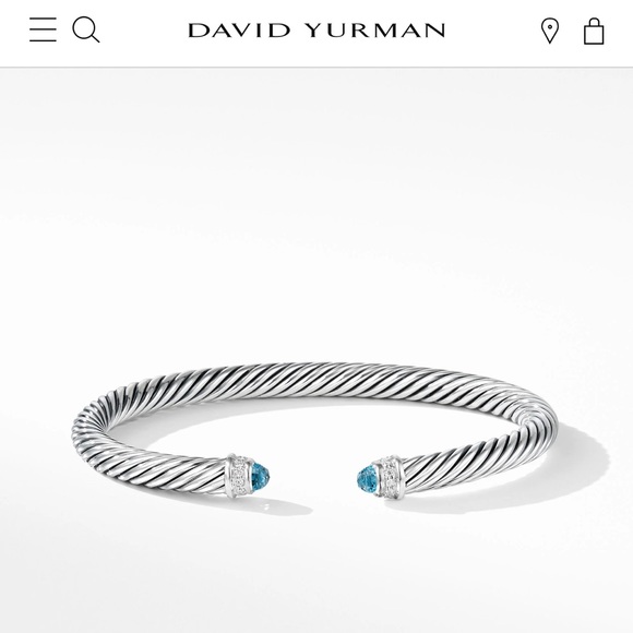 Cable Classics Color Bracelet with Blue Topaz and Pavé...